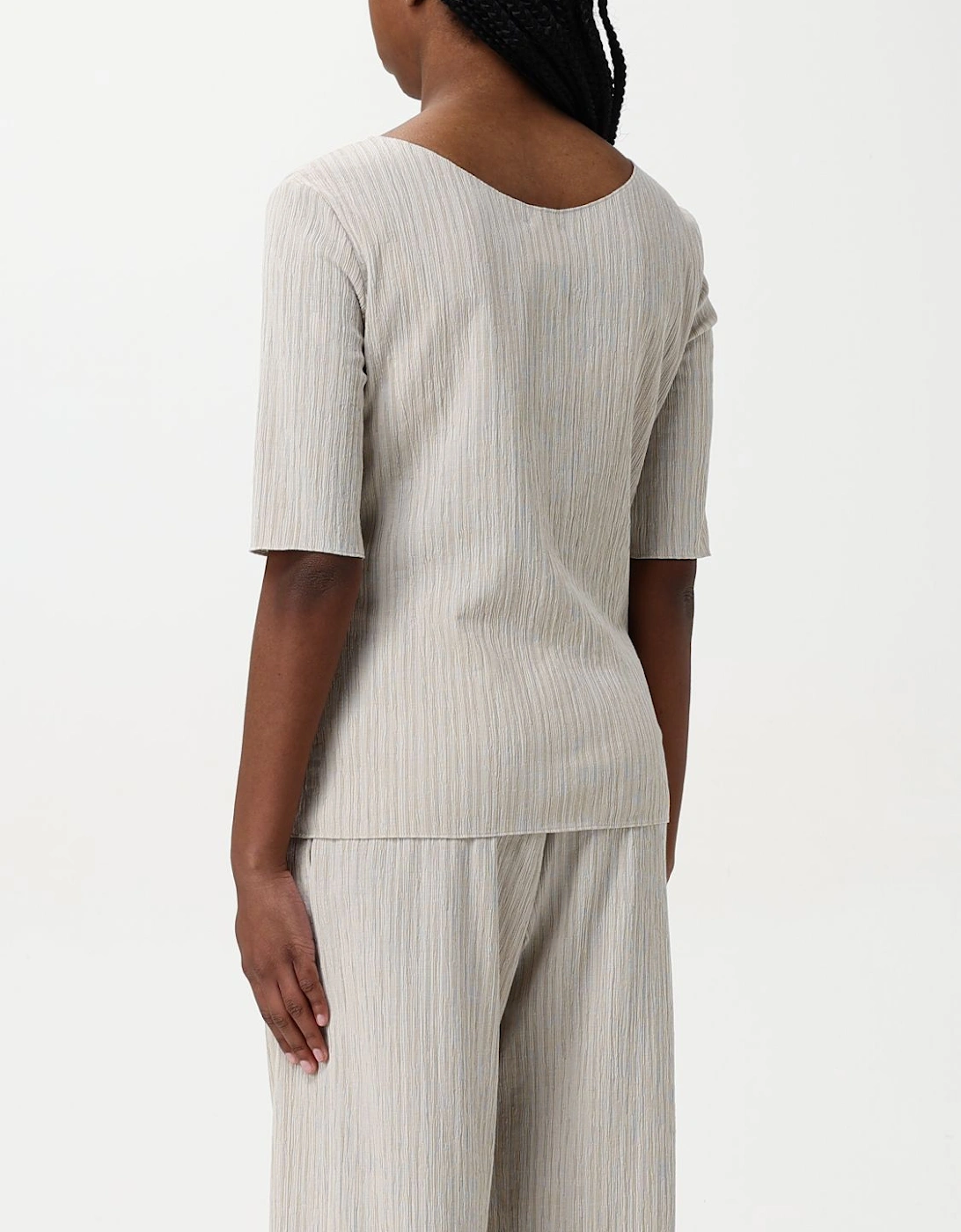 Relaxed Knit Top Short Sleeves