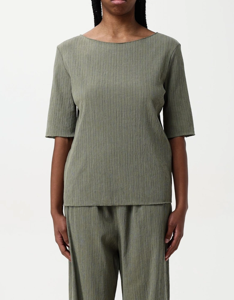 Relaxed Knit Top Short Sleeves