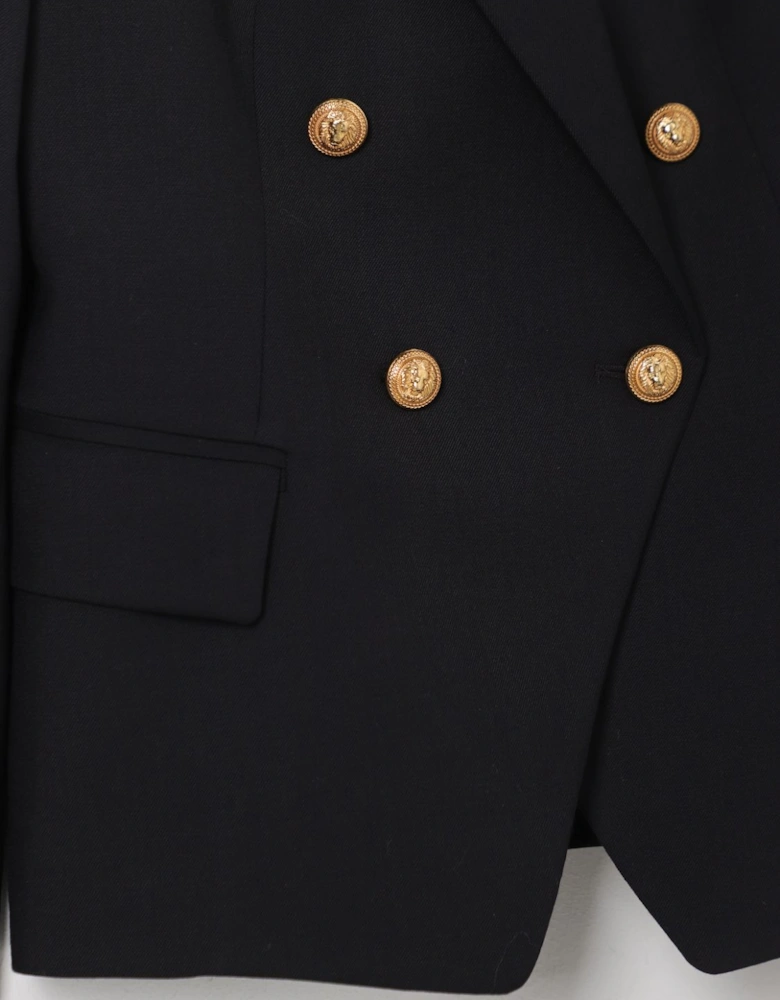 Double Breasted Blazer Gold Buttons