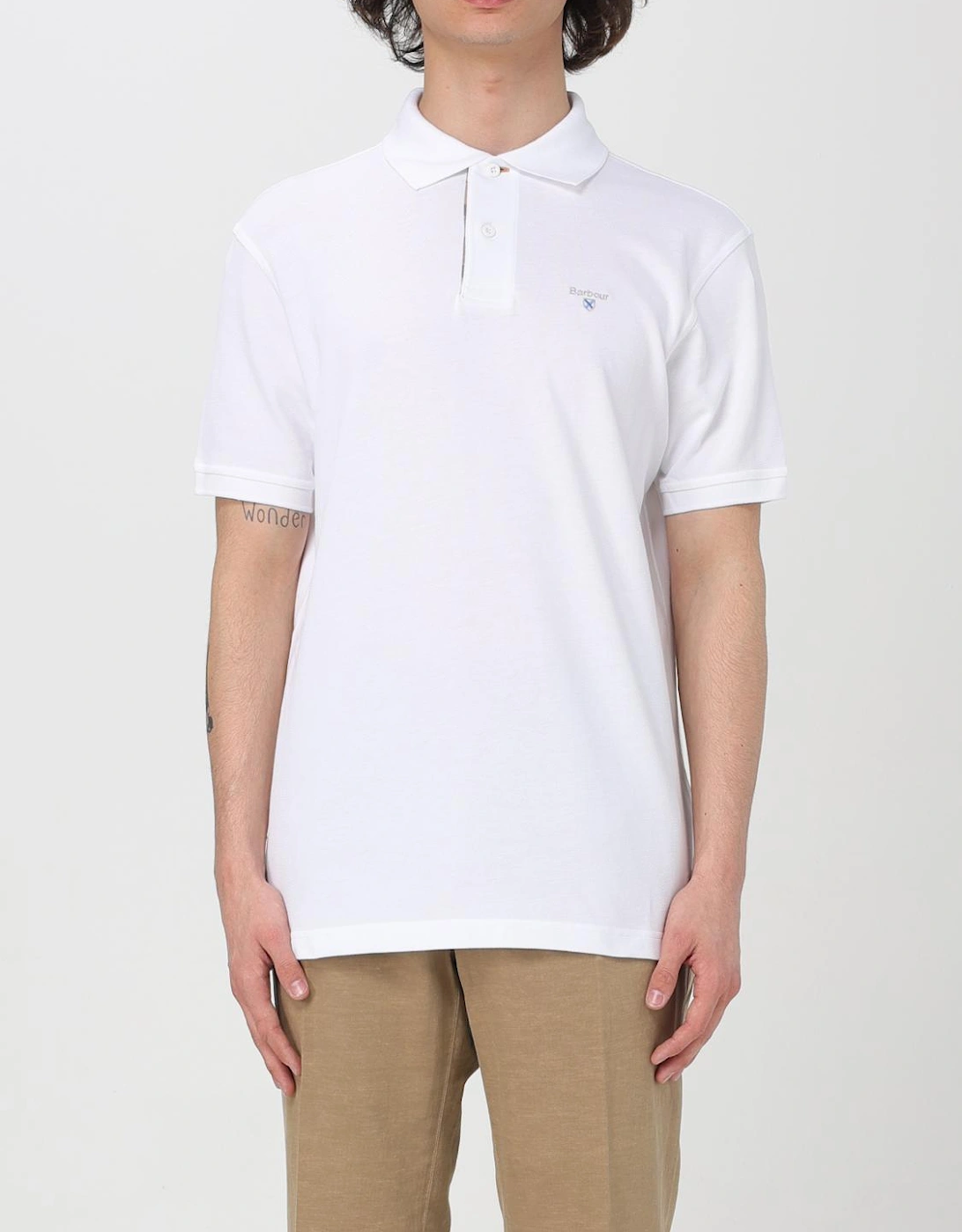 Classic Fit Short Sleeve Polo Shirt with Button Closure