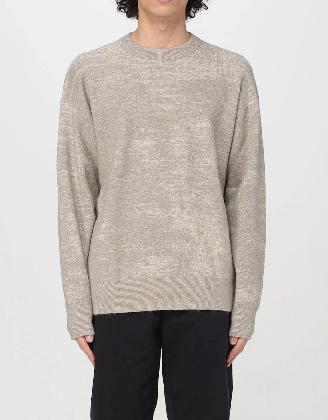 Crew Neck Wool Sweater with Ribbed Trim, 4 of 3