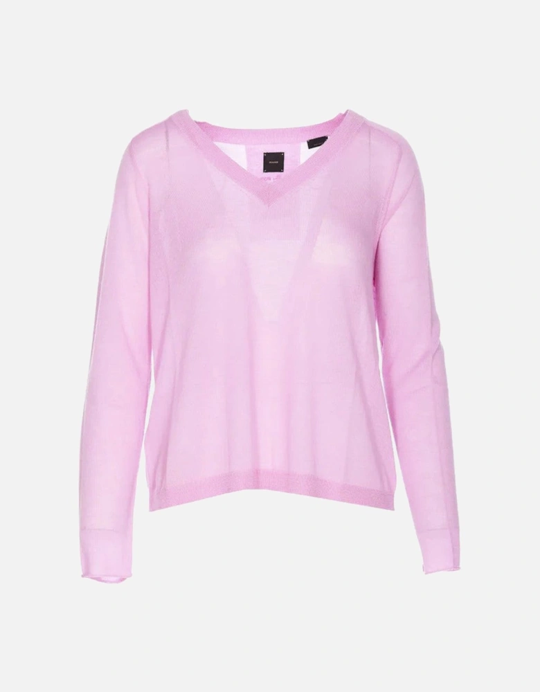Plain Knitwear with Long Sleeves and Round Neck