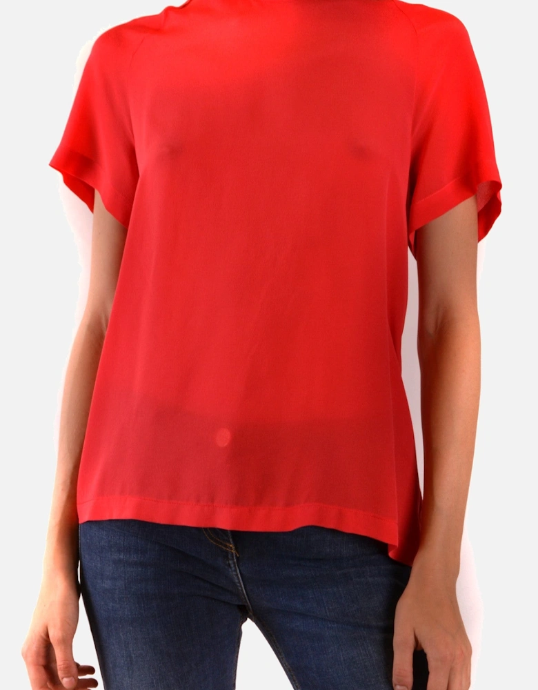 Short Sleeve Round Neck Blouse