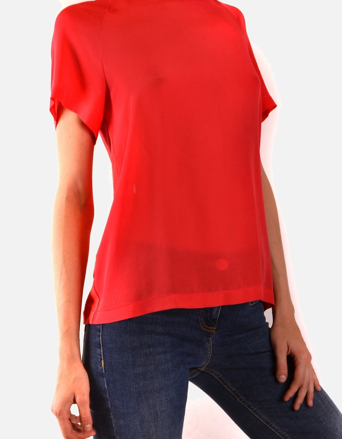 Short Sleeve Round Neck Blouse