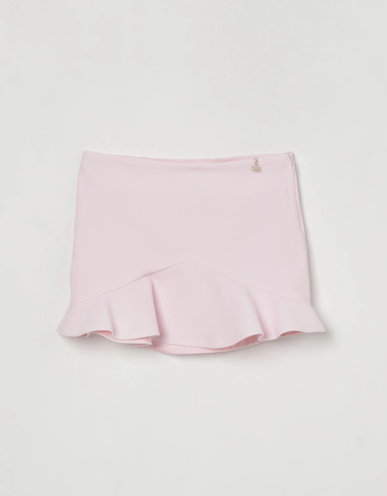 Mini Skirt Ruffled Hem Aline