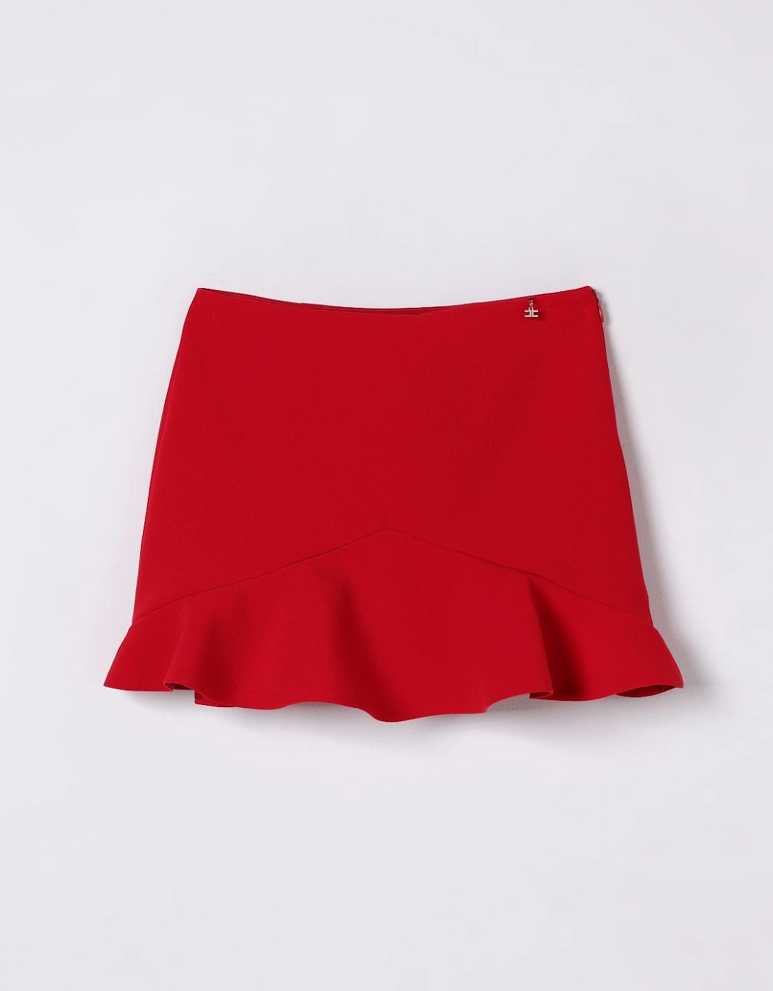 Mini Skirt Ruffled Hem Aline