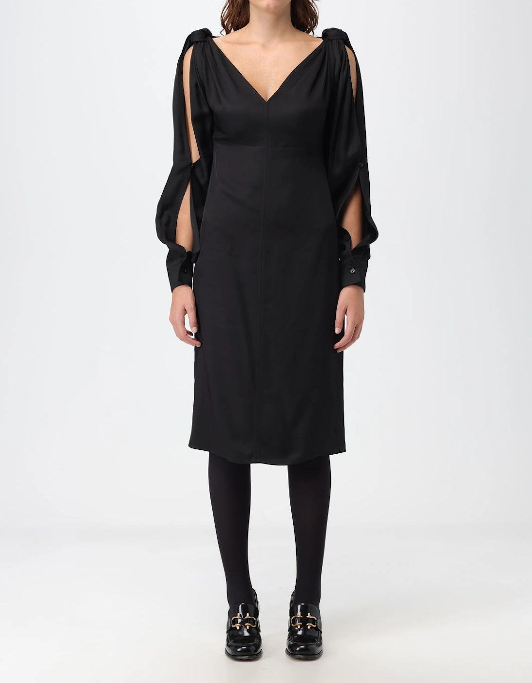 Midi Dress Shoulder Cutouts Elegant, 5 of 4