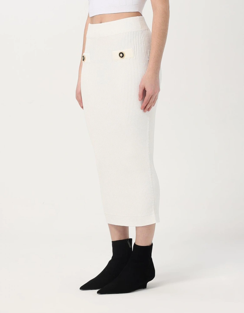 Ribbed Knit Midi Skirt