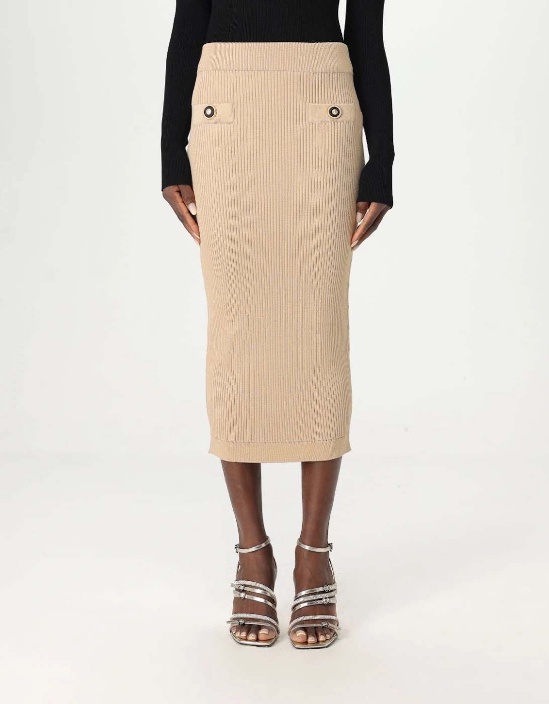 Ribbed Knit Midi Skirt with Pockets, 6 of 5
