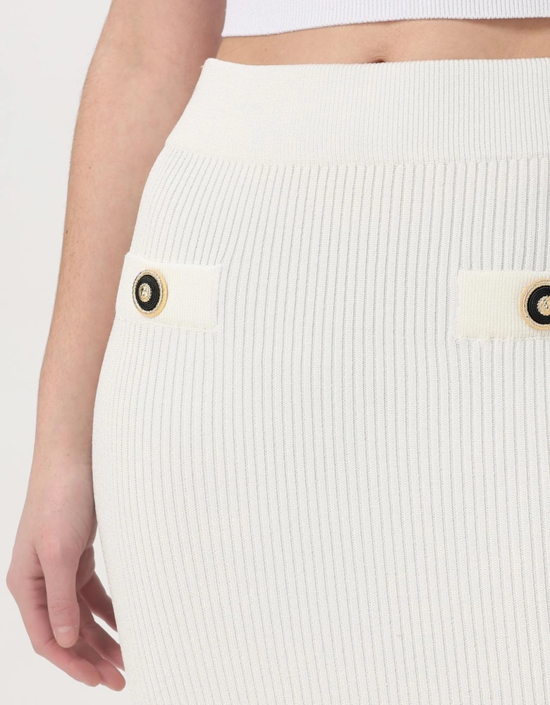 Ribbed Knit Midi Skirt