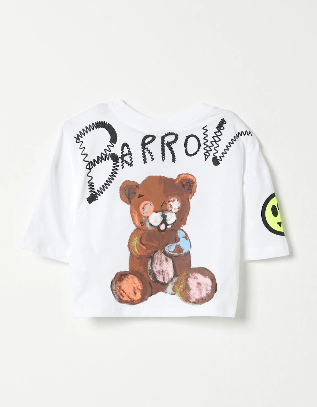 Kids Cropped Tee Smiley Face Design