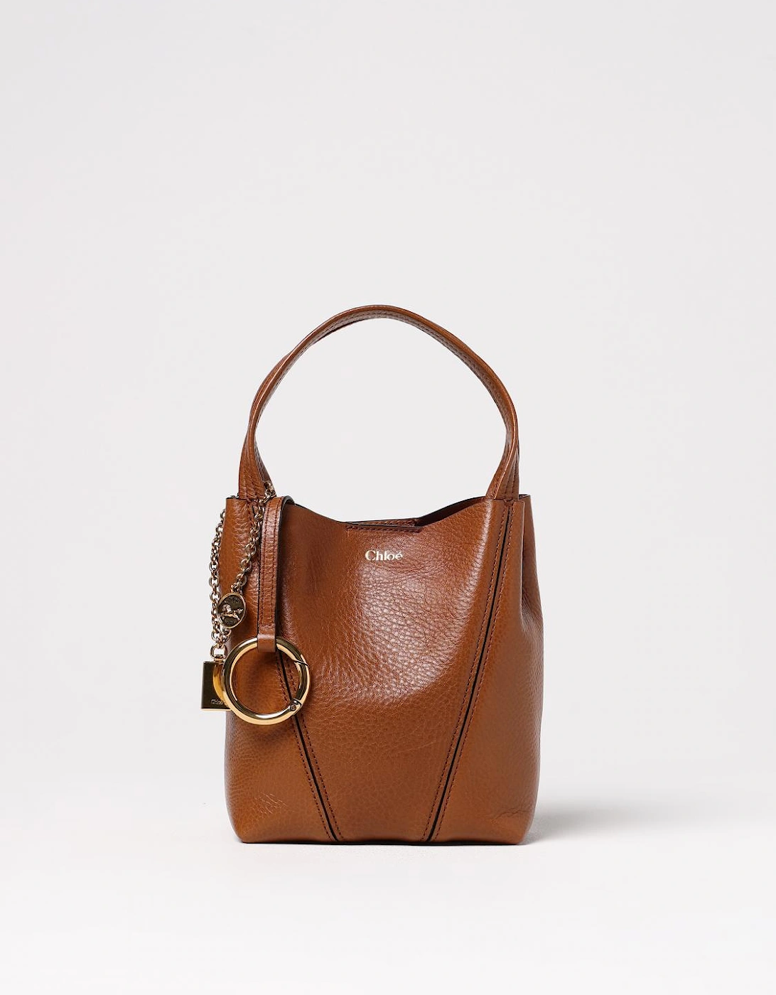Woody Small Leather TopHandle Bag