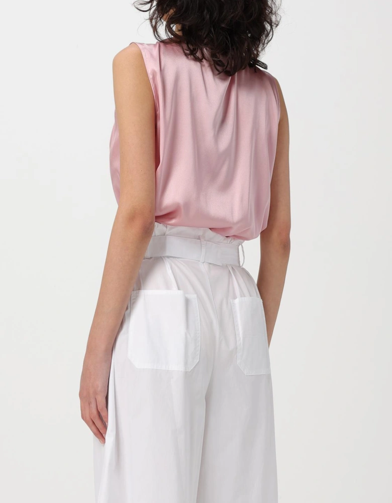 Silk VNeck Sleeveless Blouse