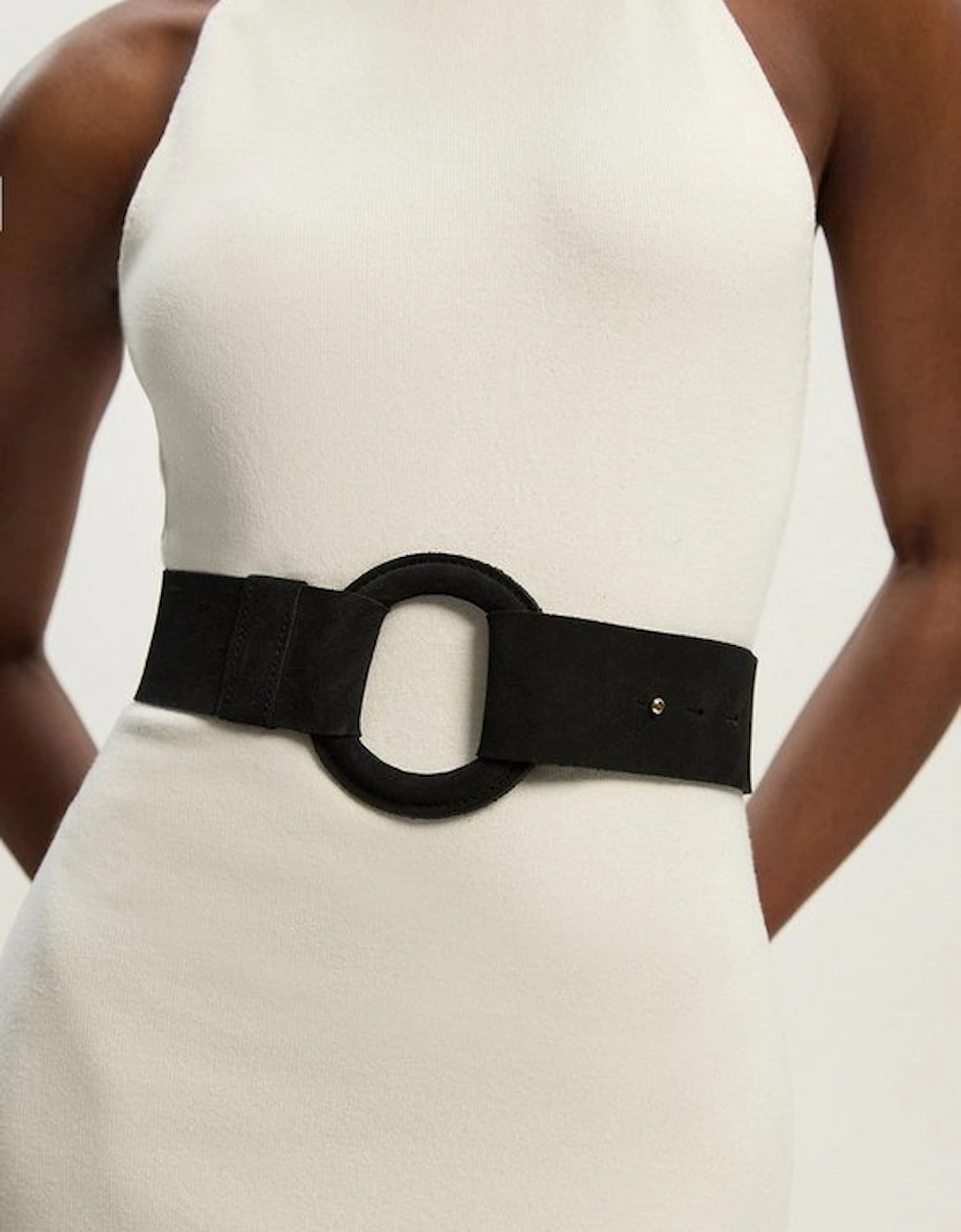 Suede Ring Detail Chunky Belt, 2 of 1