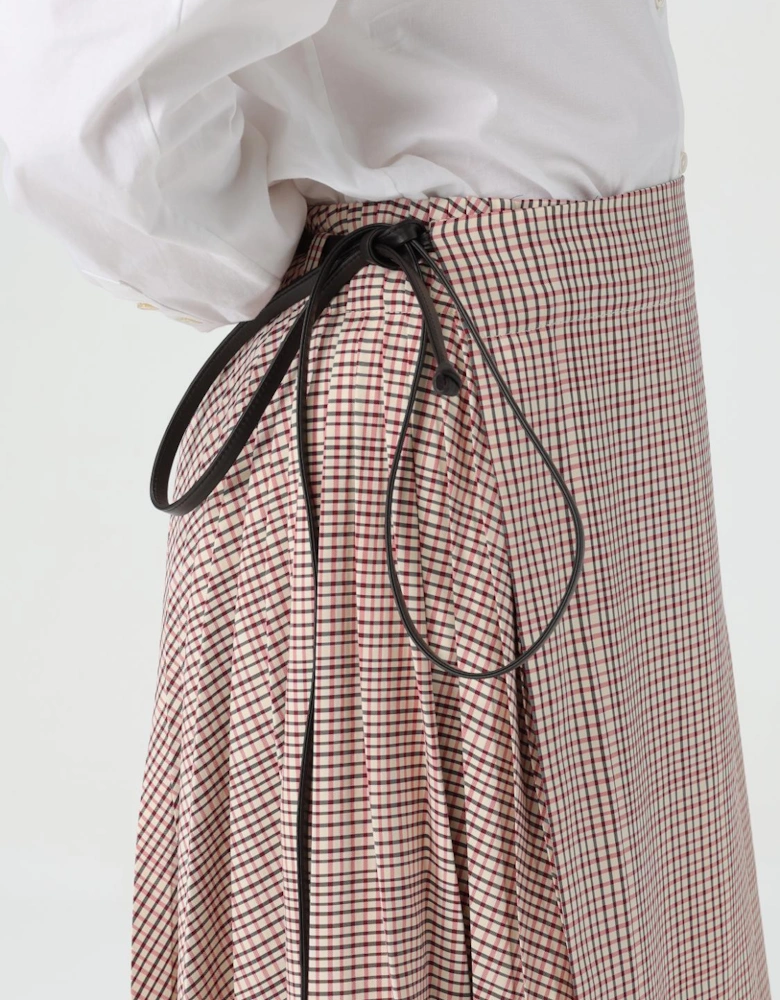 ALine Check Midi Skirt