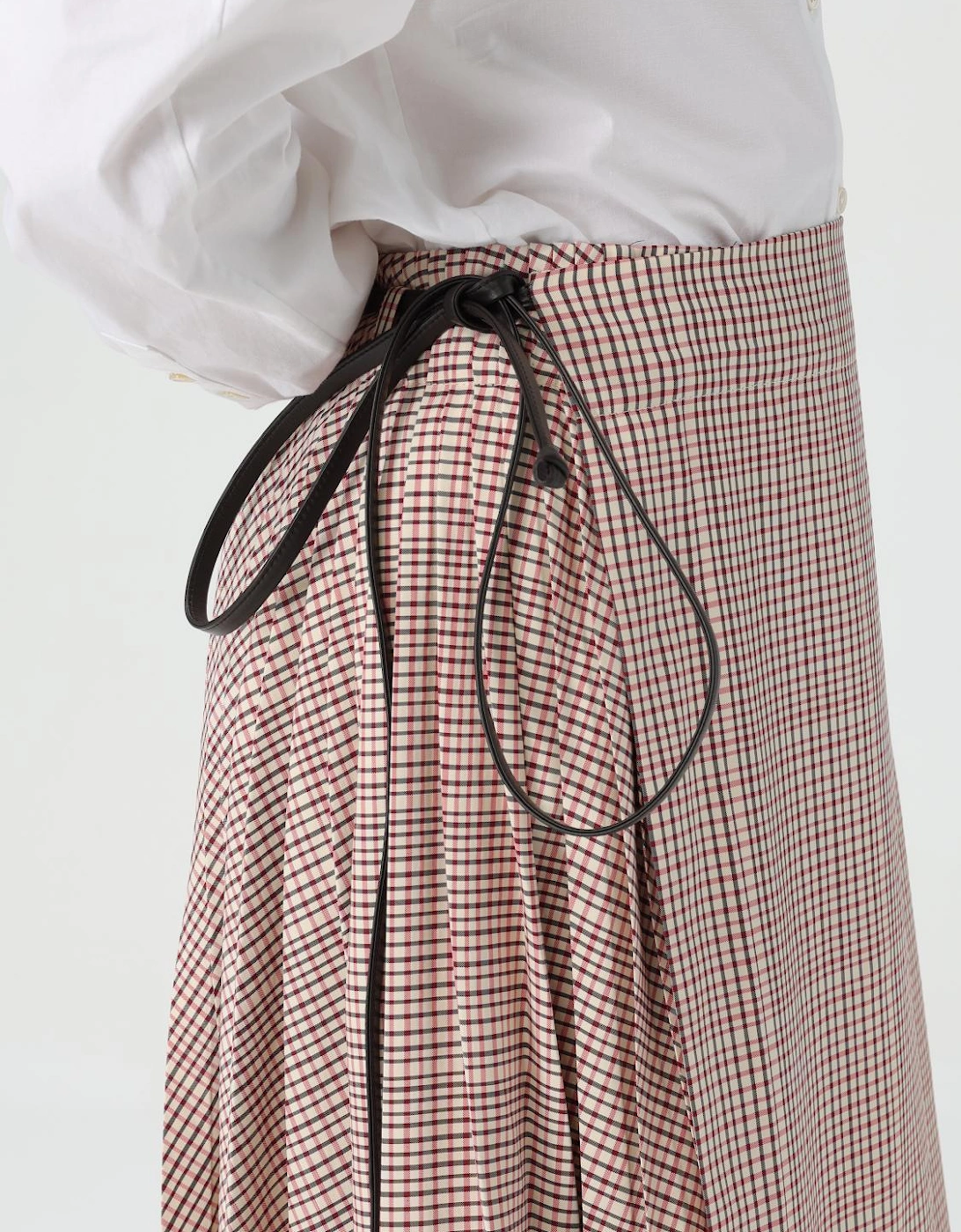 ALine Check Midi Skirt