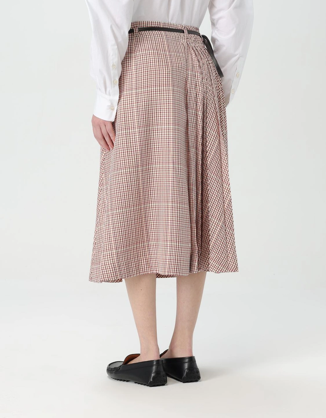 ALine Check Midi Skirt