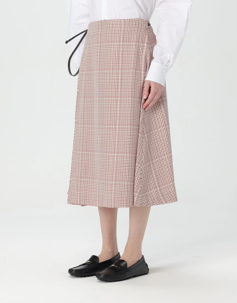 ALine Check Midi Skirt