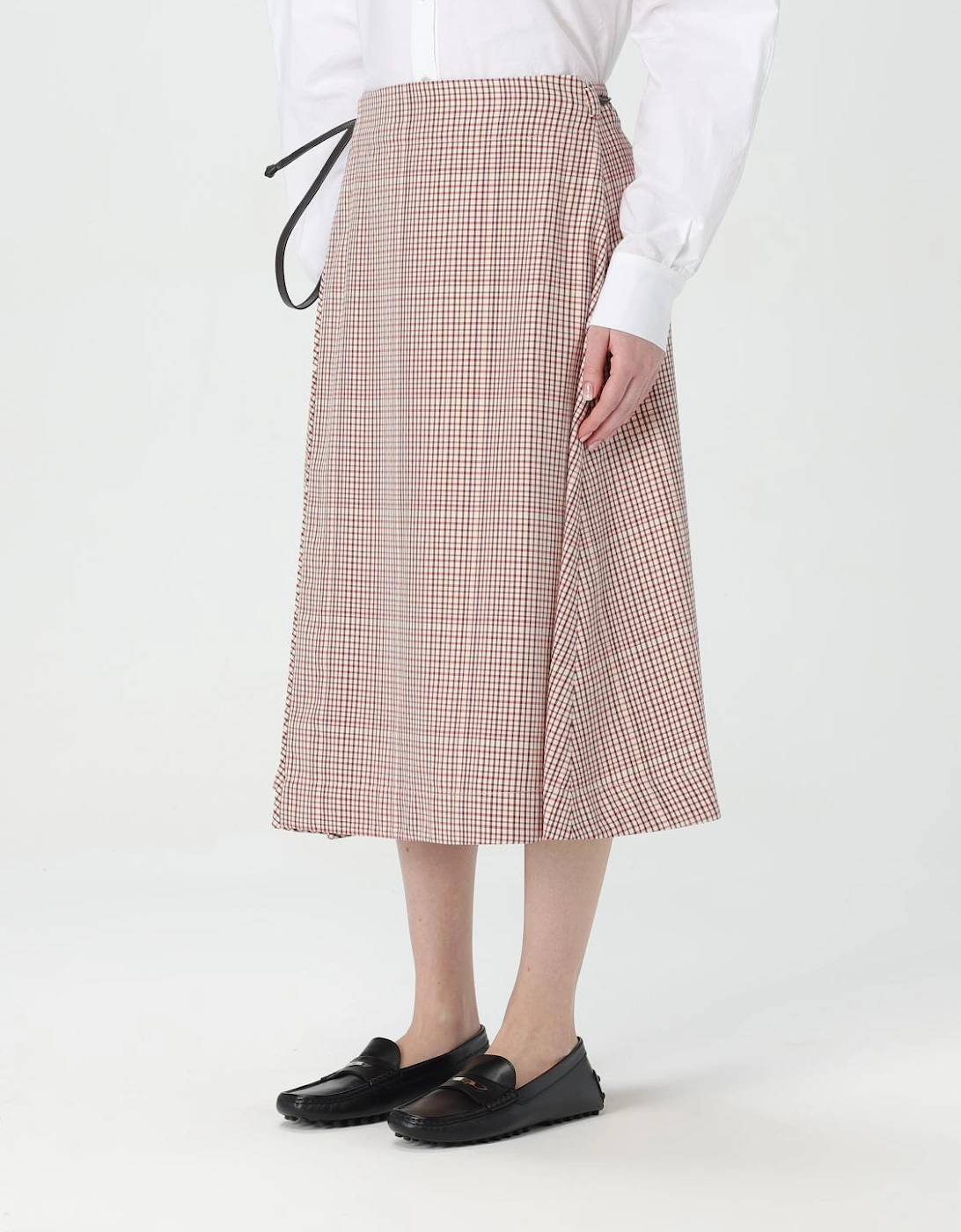 ALine Check Midi Skirt