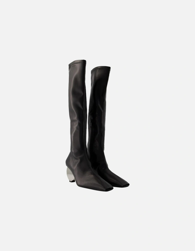 Ball Heel Knee High Boots