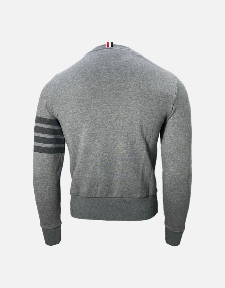 FourStripe Sleeve Crewneck Sweater