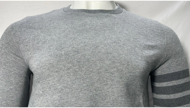 FourStripe Sleeve Crewneck Sweater