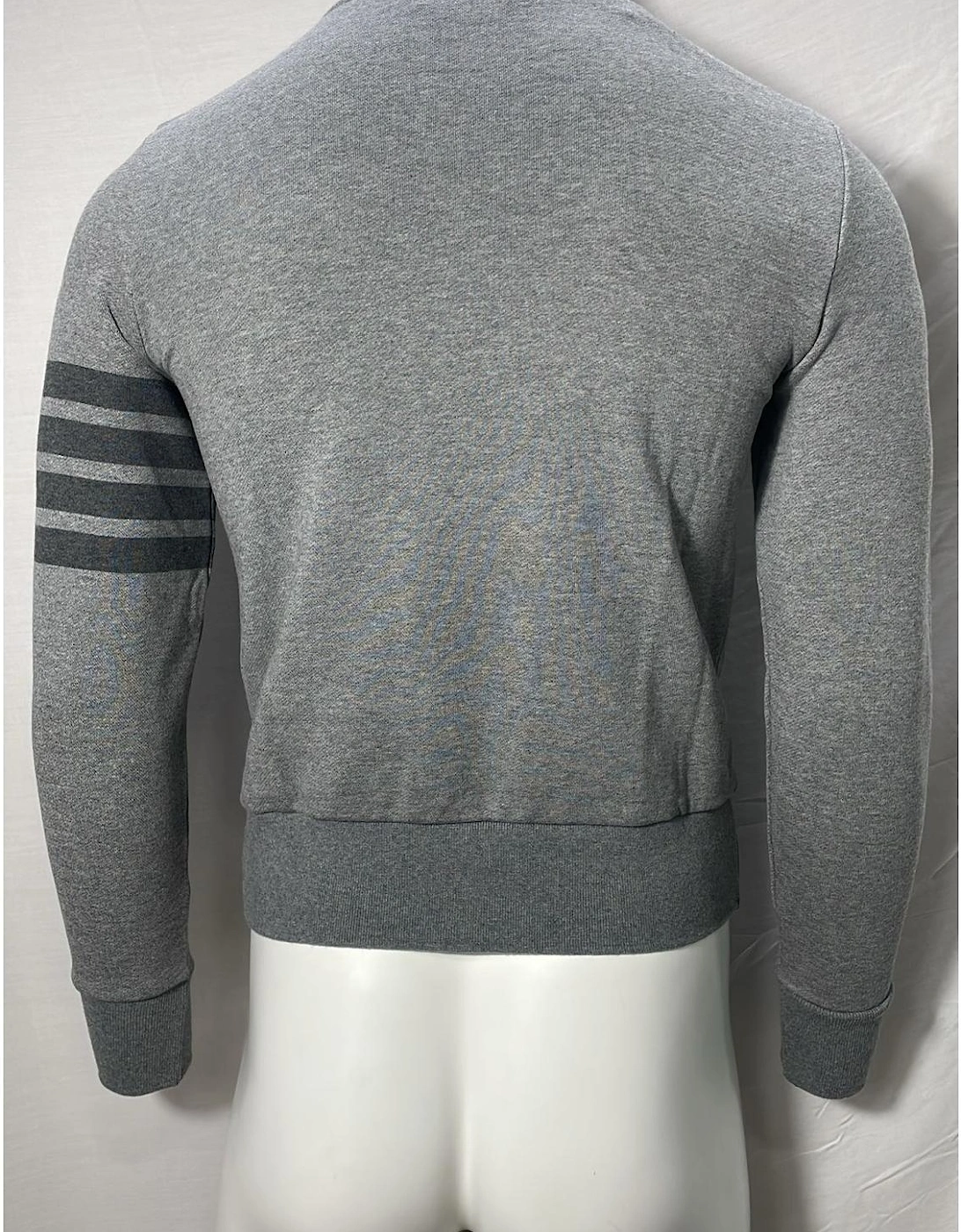 FourStripe Sleeve Crewneck Sweater