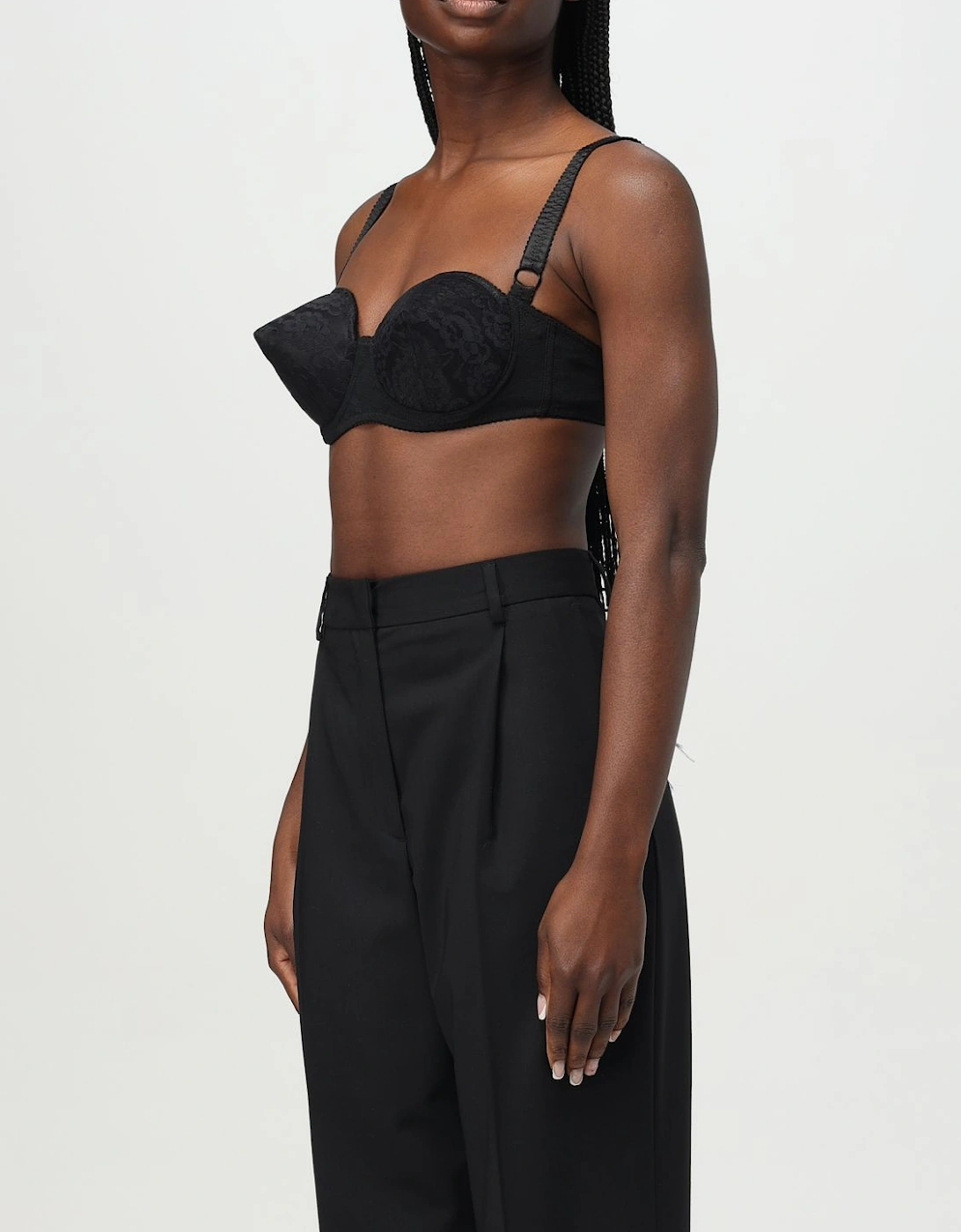 Lace Trimmed Silk Lingerie Set