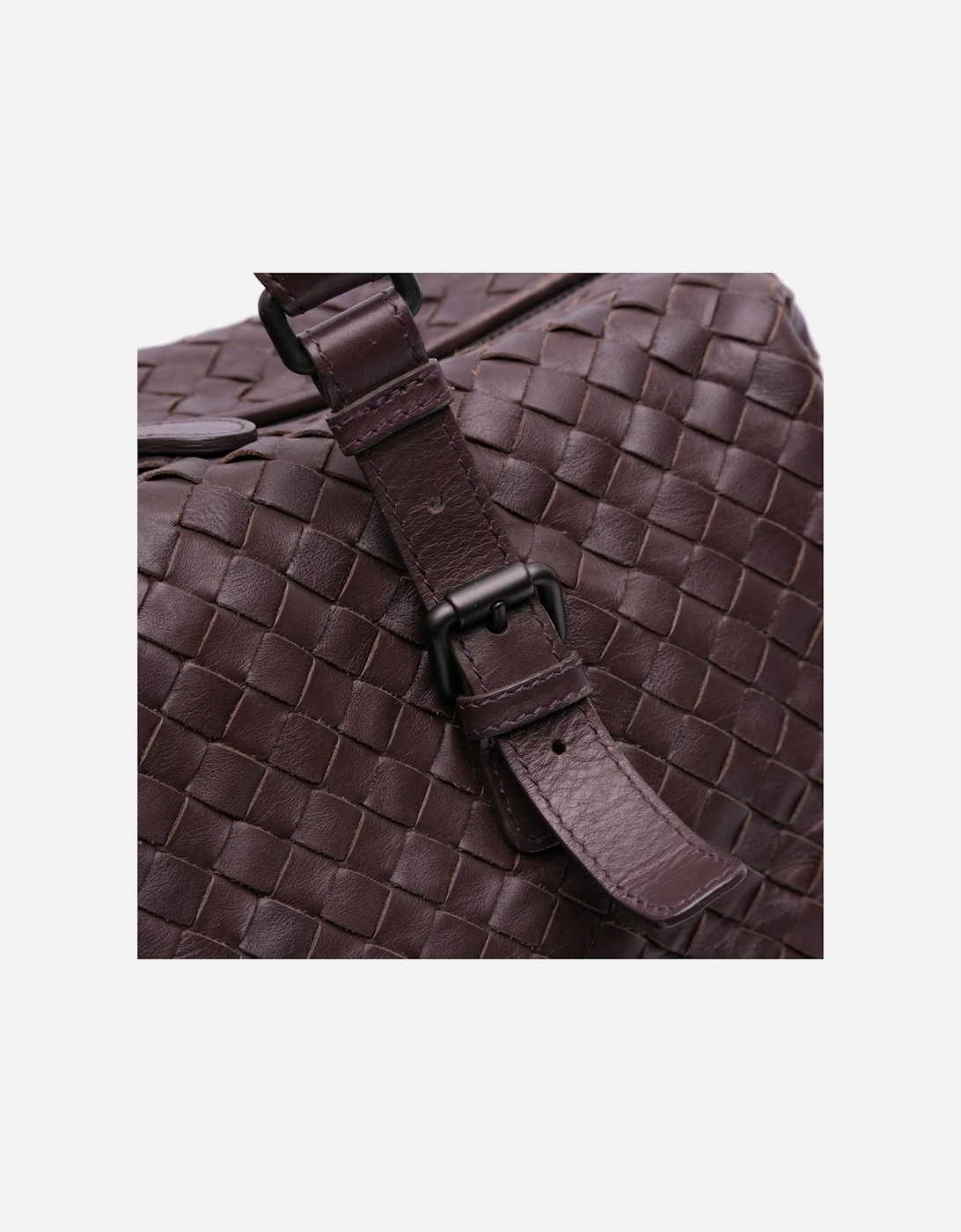 Nappa Leather Intrecciato Boston Bag with Rolled Handles