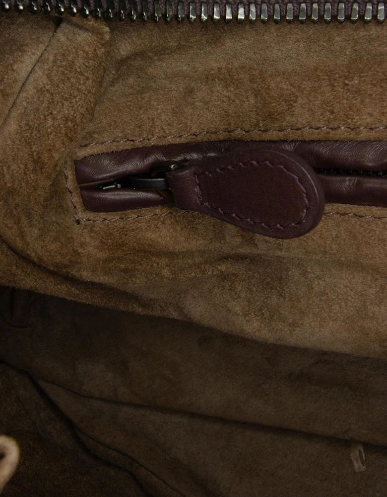 Nappa Leather Intrecciato Boston Bag with Rolled Handles