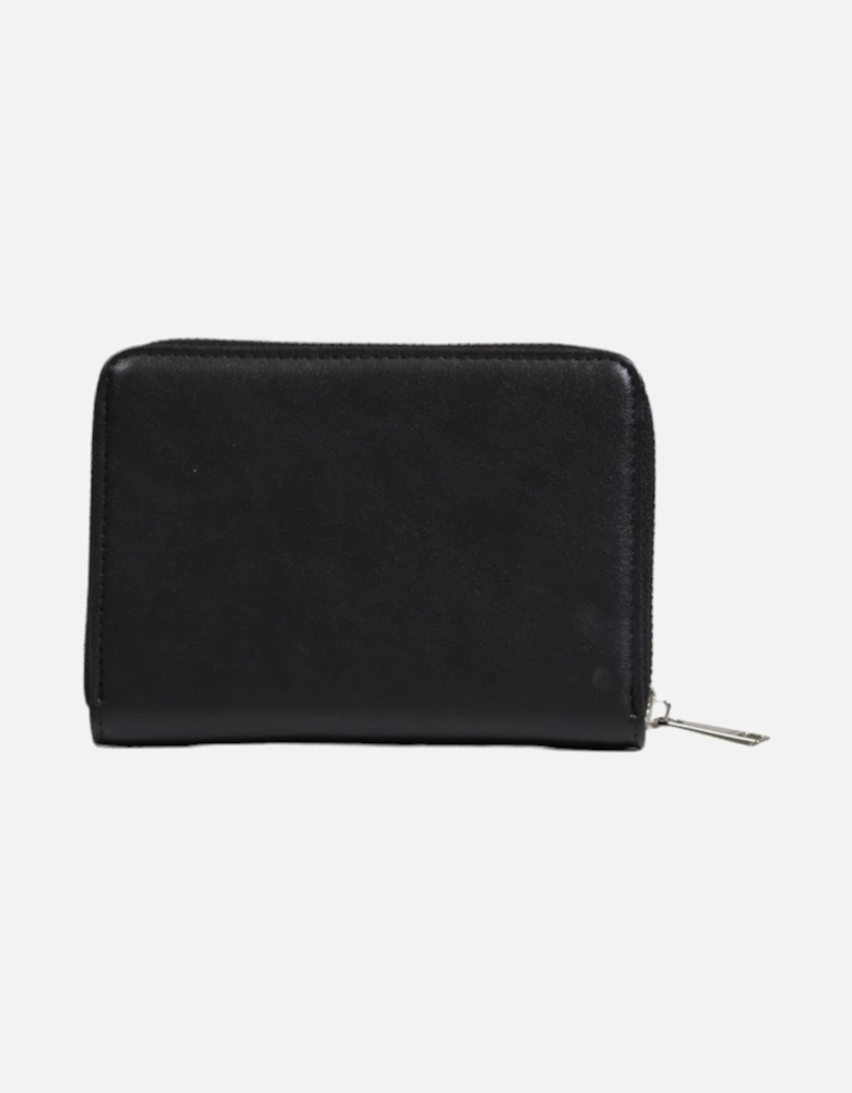 Zip Around Wallet Black Leather