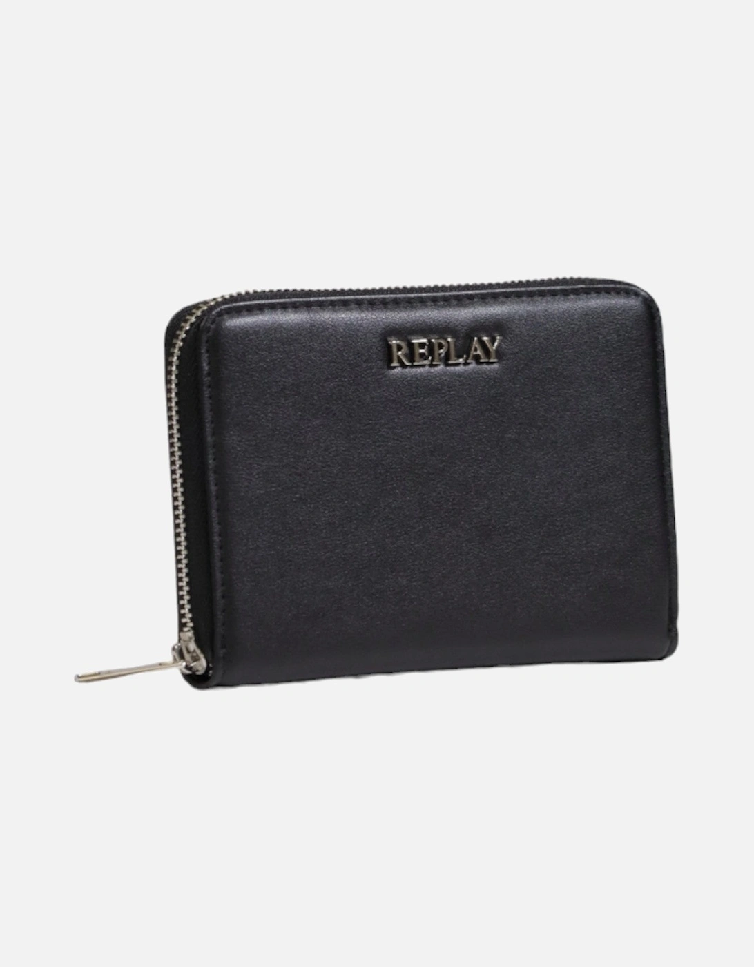Zip Around Wallet Black Leather