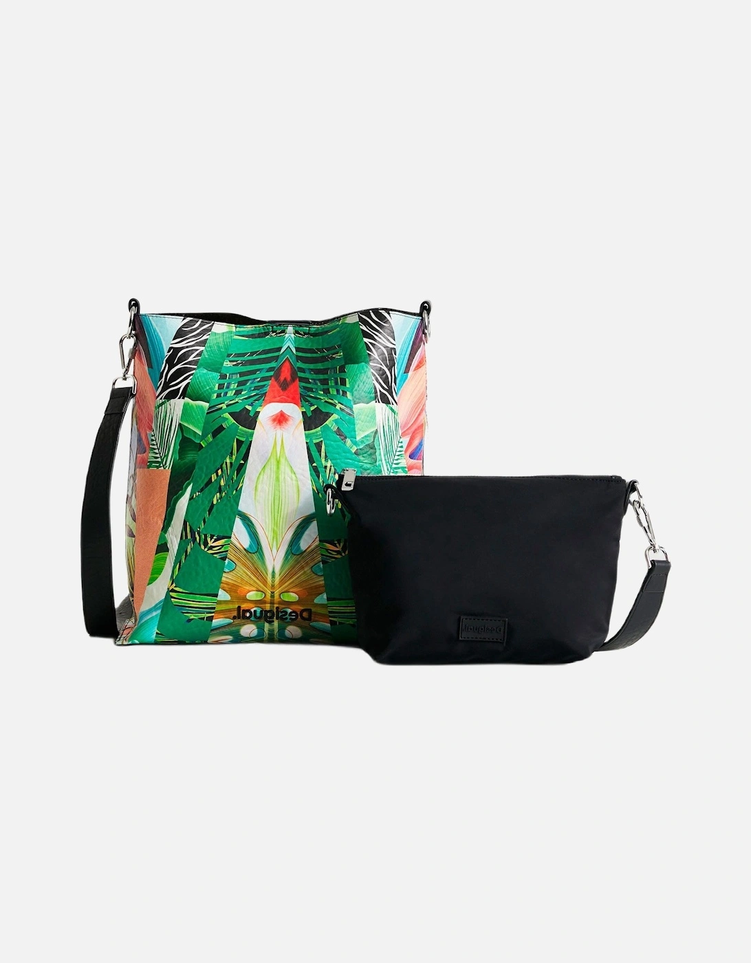 Floral Pattern Handbag with Zip and Shoulder Strap, 4 of 3