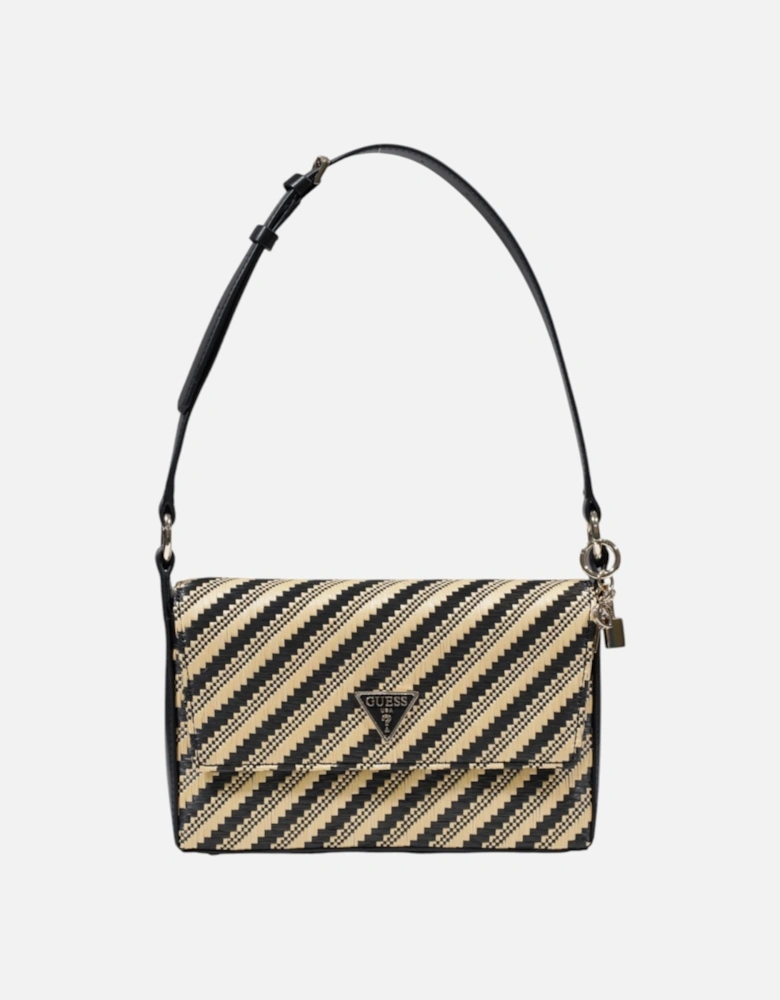 Printed Shoulder Bag with Zip Fastening