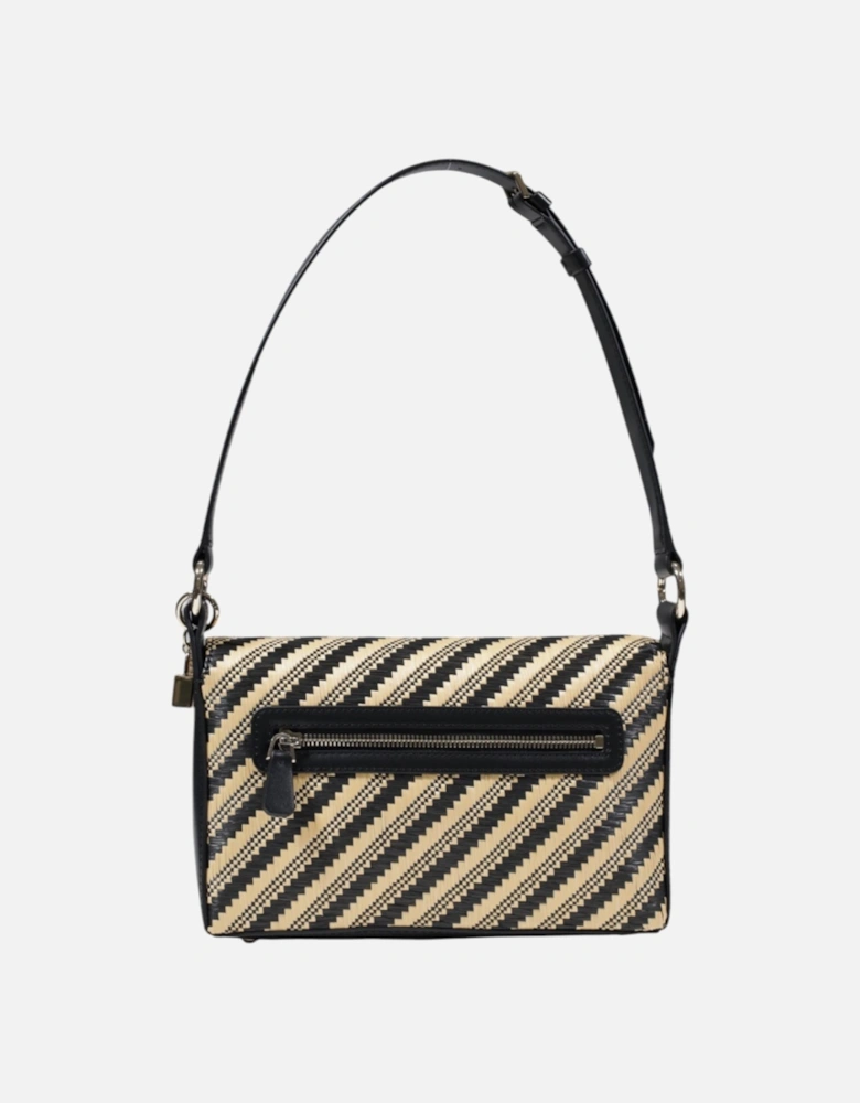 Printed Shoulder Bag with Zip Fastening