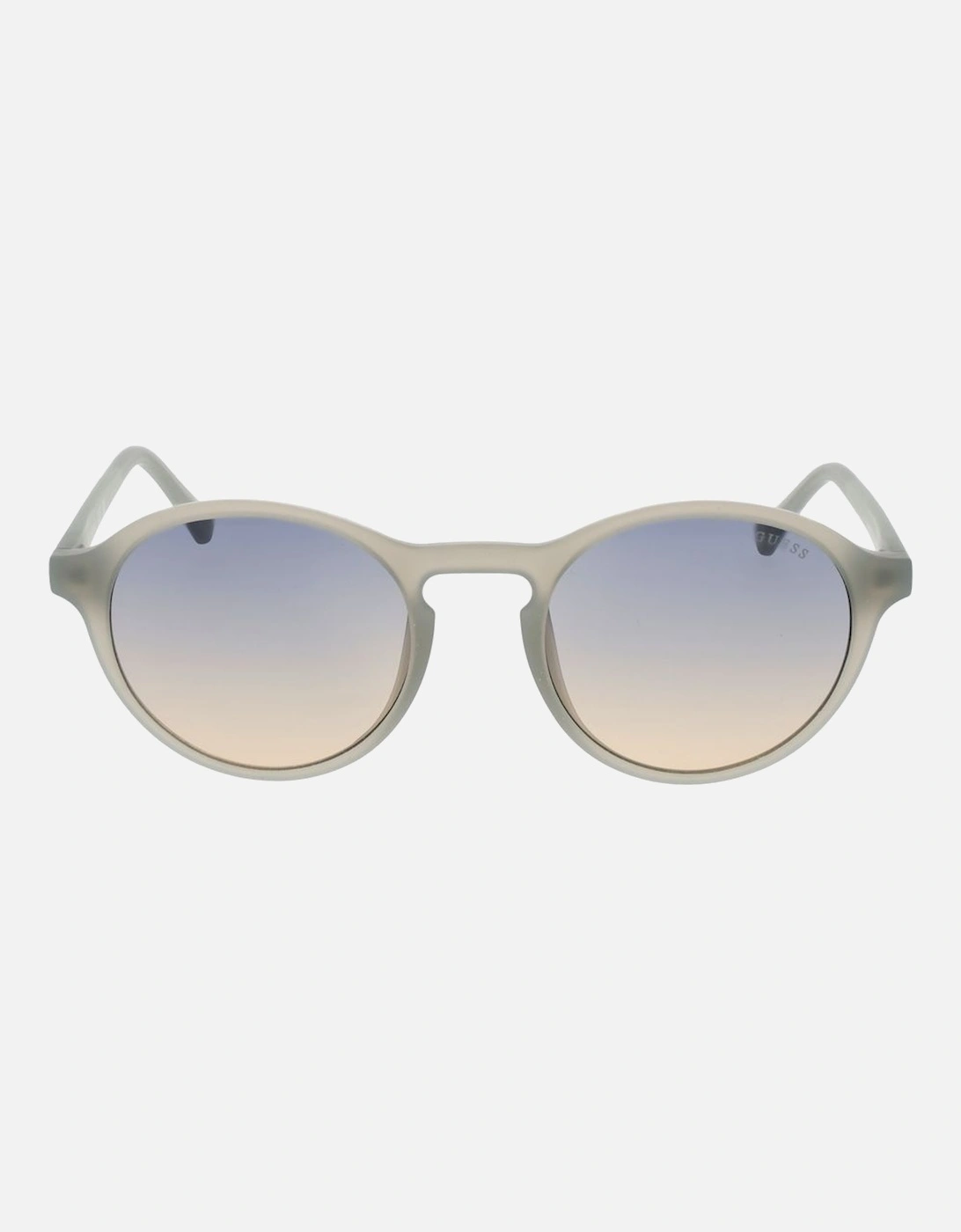Round Sunglasses with Gradient Lenses and Full-Rim Plastic Frame