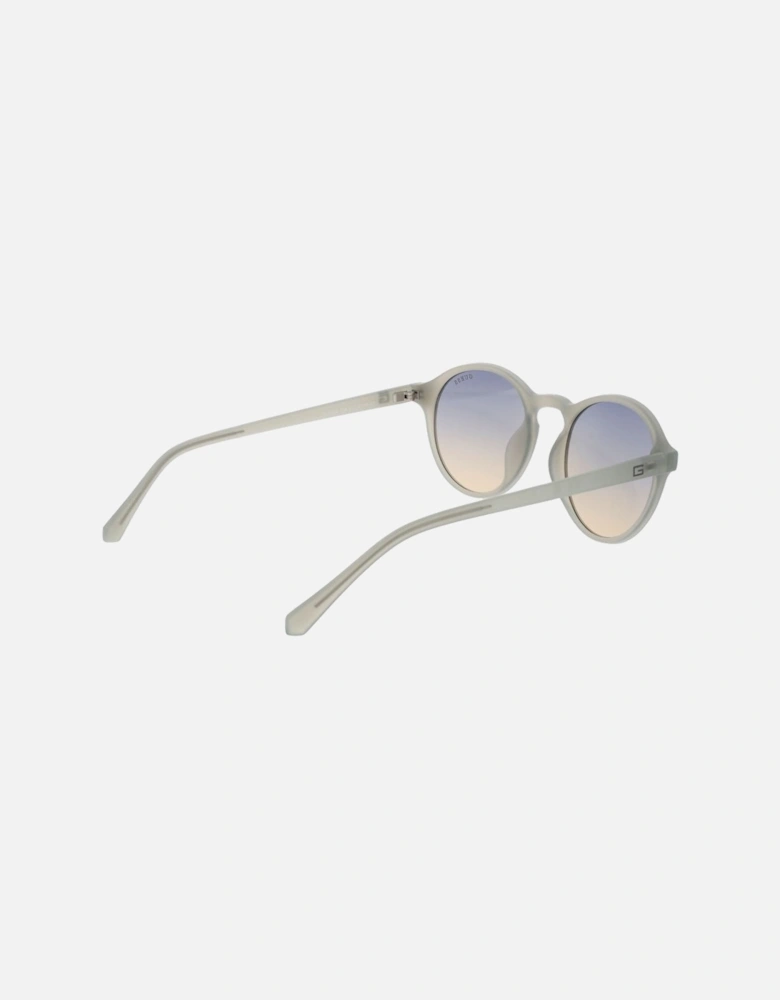 Round Sunglasses with Gradient Lenses and Full-Rim Plastic Frame