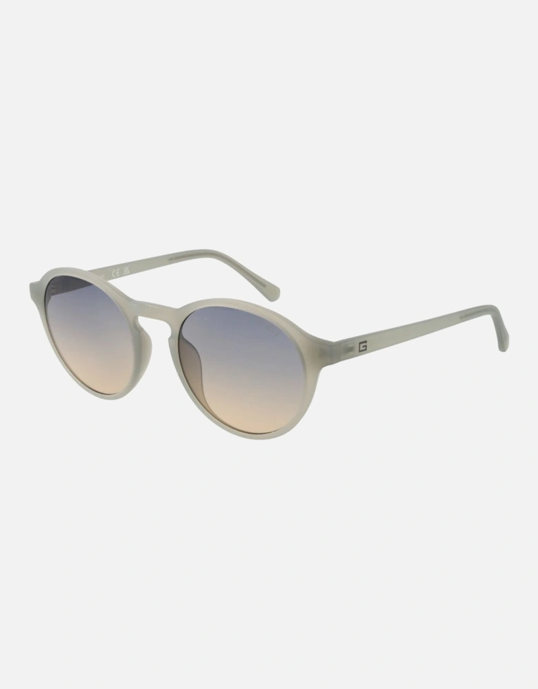 Round Sunglasses with Gradient Lenses and Full-Rim Plastic Frame