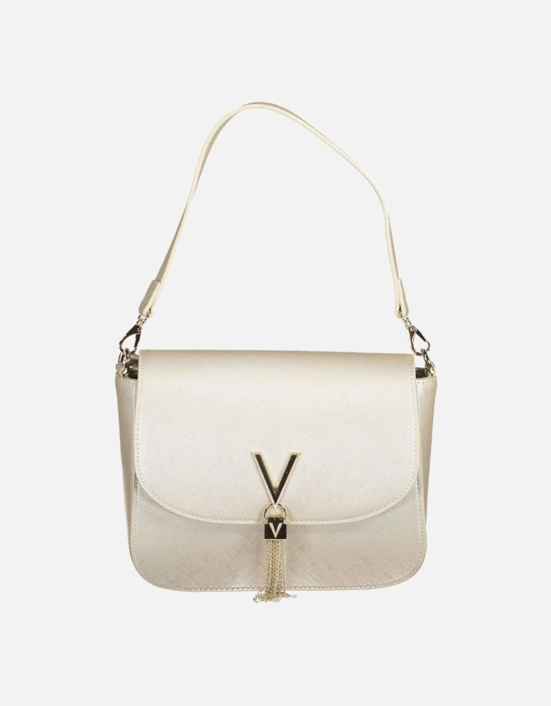 Chic Polyethylene Handbag with Removable Shoulder Handle and Chain Strap