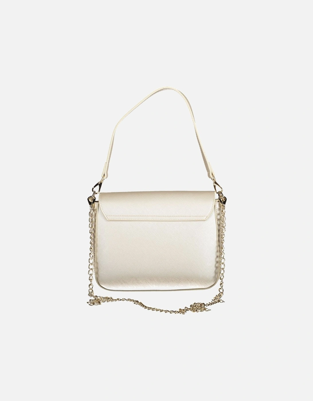 Chic Polyethylene Handbag with Removable Shoulder Handle and Chain Strap