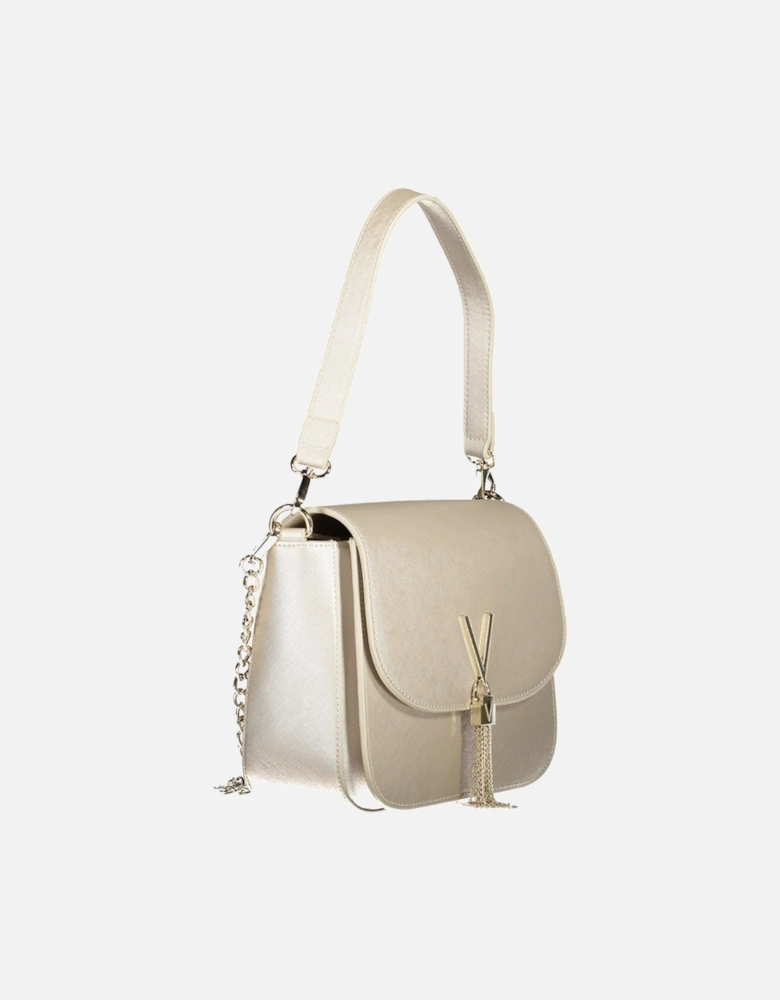 Chic Polyethylene Handbag with Removable Shoulder Handle and Chain Strap