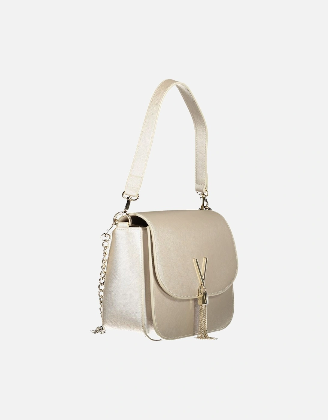 Chic Polyethylene Handbag with Removable Shoulder Handle and Chain Strap