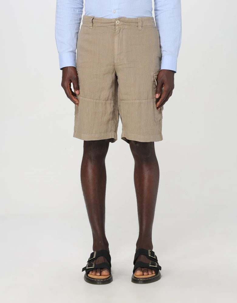 Linen Cargo Shorts with Pockets