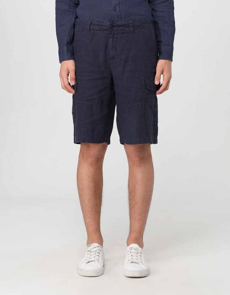Linen Cargo Shorts with Pockets