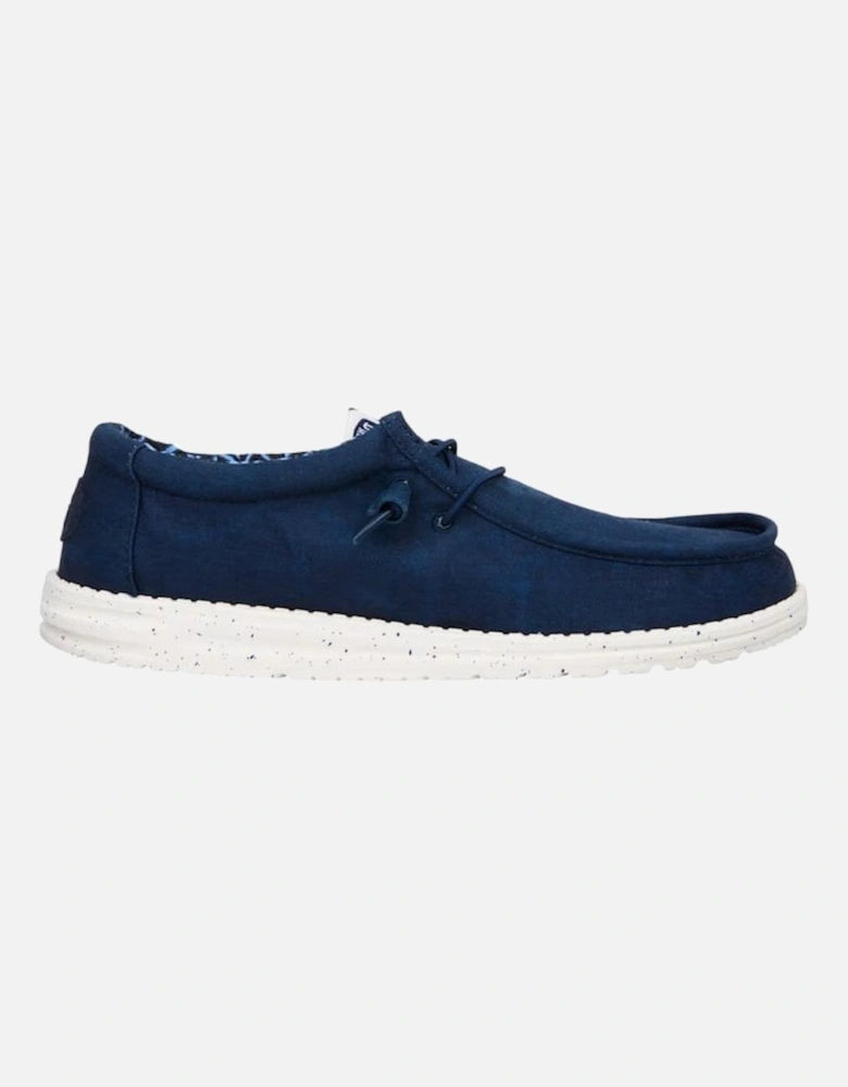 Wally Stretch Canvas Loafer Shoe Navy