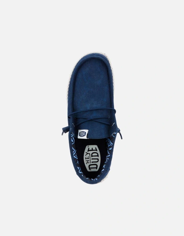 Wally Stretch Canvas Loafer Shoe Navy