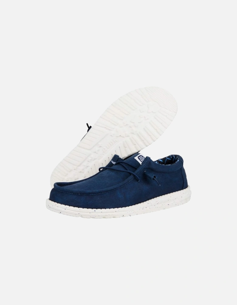 Wally Stretch Canvas Loafer Shoe Navy