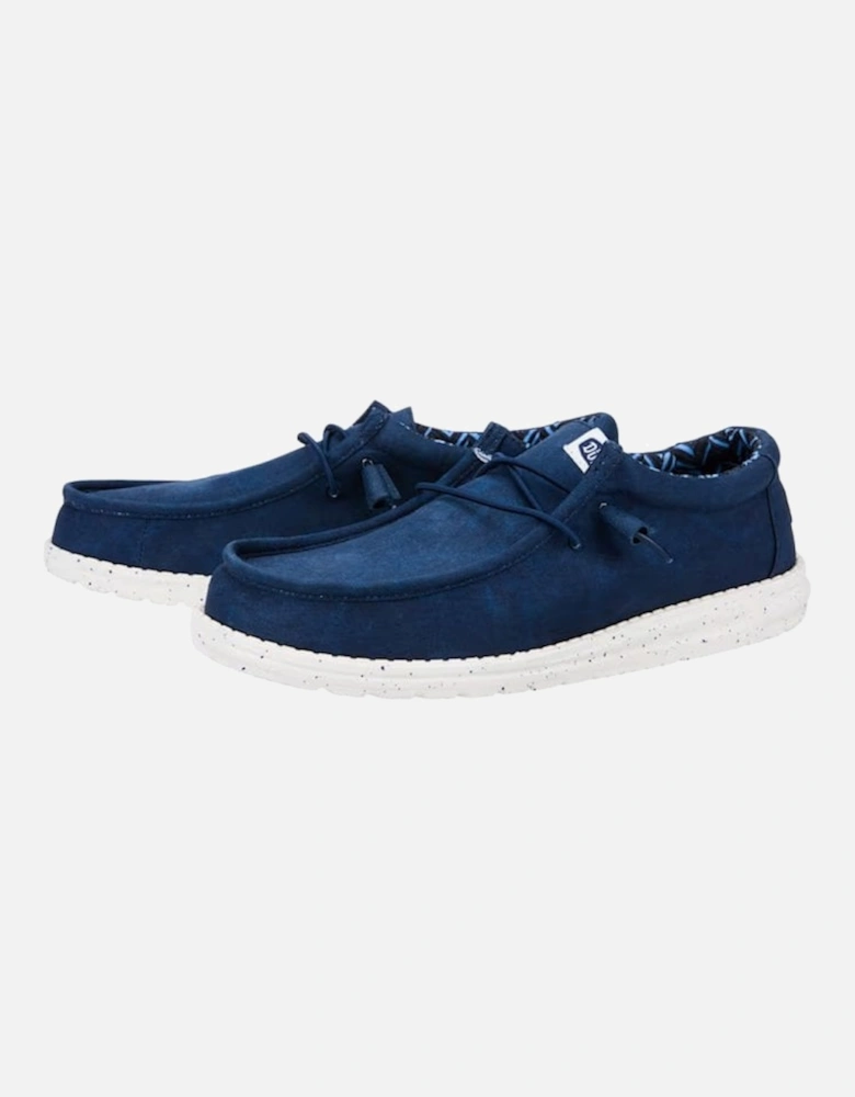 Wally Stretch Canvas Loafer Shoe Navy