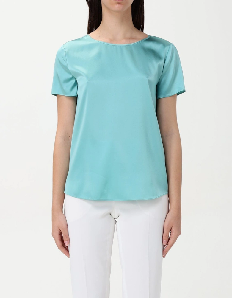 Silk Blouse Short Sleeves Casual