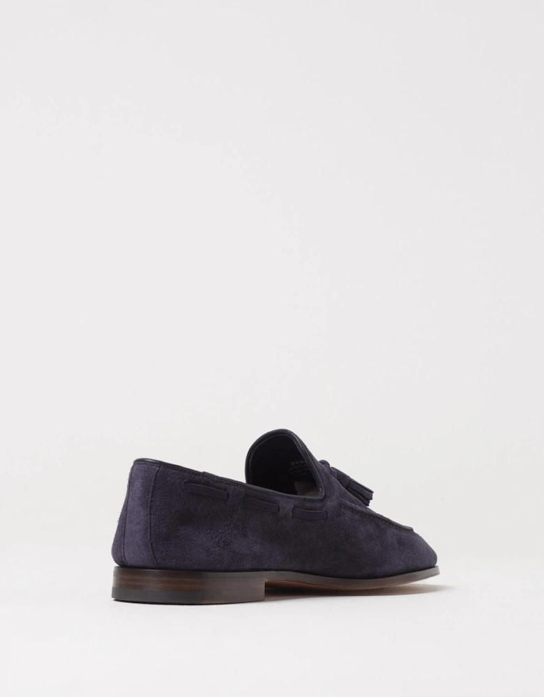 Suede Tassel Loafers Leather Sole
